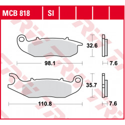 Garnituri frână TRW MCB818