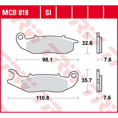 Garnituri frână TRW MCB818 Garnituri frână TRW MCB818