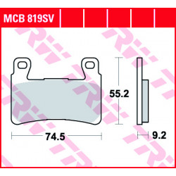 Garnituri frână TRW MCB819SV Garnituri frână TRW MCB819SV
