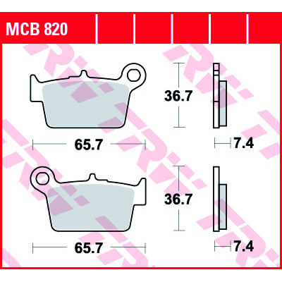 Garnituri frână TRW MCB820 Garnituri frână TRW MCB820