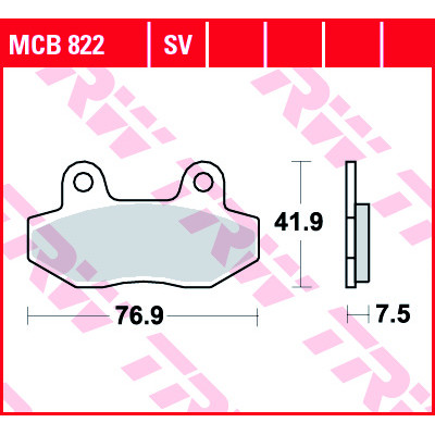 Garnituri frână TRW MCB822 Garnituri frână TRW MCB822