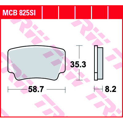 Garnituri frână TRW MCB825SI Garnituri frână TRW MCB825SI