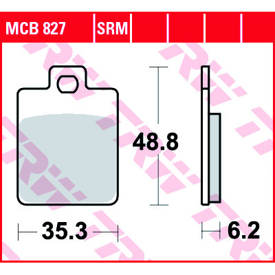 Garnituri frână TRW MCB827 Garnituri frână TRW MCB827