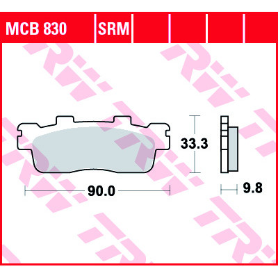 Garnituri frână TRW MCB830SRM Garnituri frână TRW MCB830SRM