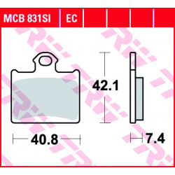 Garnituri frână TRW MCB831SI Garnituri frână TRW MCB831SI