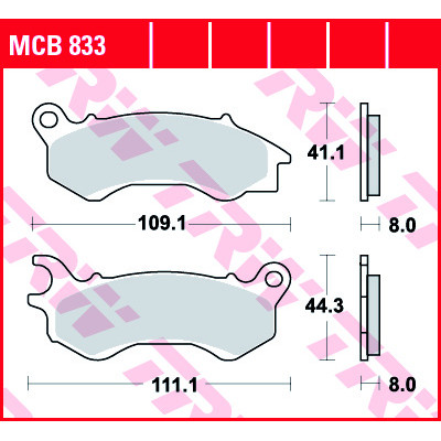 Garnituri frână TRW MCB833 Garnituri frână TRW MCB833