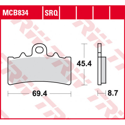 Garnituri frână TRW MCB834 Garnituri frână TRW MCB834