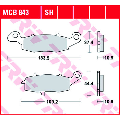 Garnituri frână TRW MCB843 Garnituri frână TRW MCB843