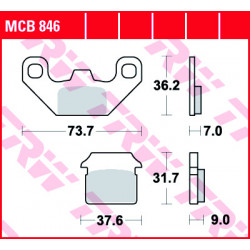 Garnituri frână TRW MCB846
