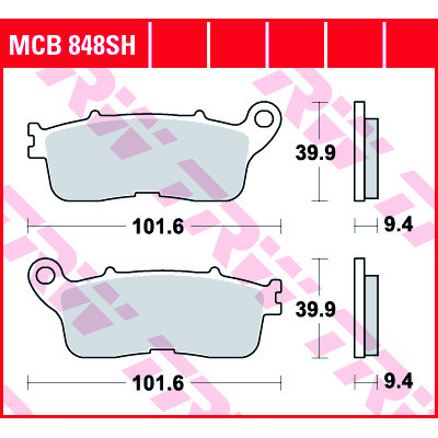 Garnituri frână TRW MCB848SH Garnituri frână TRW MCB848SH