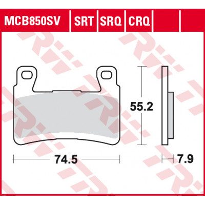 Garnituri frână TRW MCB850SV Garnituri frână TRW MCB850SV