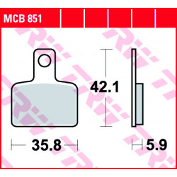 Garnituri frână TRW MCB851 Garnituri frână TRW MCB851