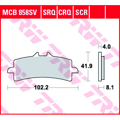 Garnituri frână TRW MCB858SV Garnituri frână TRW MCB858SV