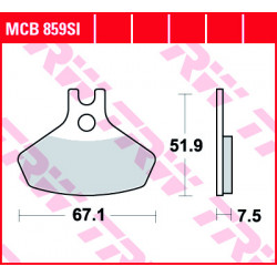 Garnituri frână TRW MCB859SI
