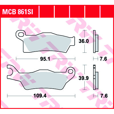 Garnituri frână TRW MCB861SI Garnituri frână TRW MCB861SI