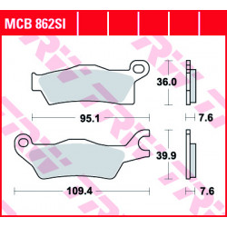 Garnituri frână TRW MCB862SI Garnituri frână TRW MCB862SI