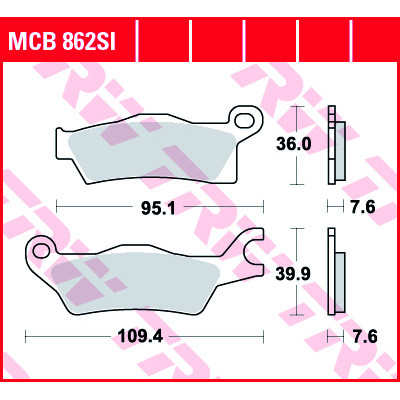 Garnituri frână TRW MCB862SI Garnituri frână TRW MCB862SI