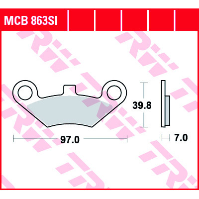 Garnituri frână TRW MCB863SI Garnituri frână TRW MCB863SI