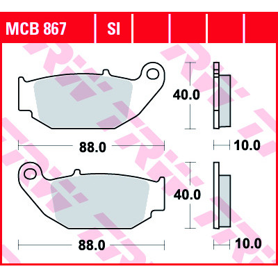 Garnituri frână TRW MCB867 Garnituri frână TRW MCB867