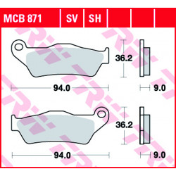 Garnituri frână TRW MCB871SH Garnituri frână TRW MCB871SH