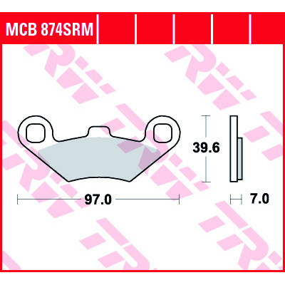 Garnituri frână TRW MCB874SRM Garnituri frână TRW MCB874SRM