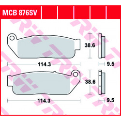 Garnituri frână TRW MCB876SV Garnituri frână TRW MCB876SV