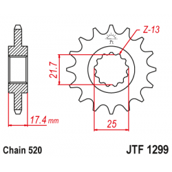 Pinion față JTF1299,14 Pinion față JTF1299,14