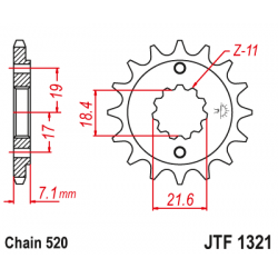 Pinion față JTF1321,13 Pinion față JTF1321,13