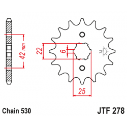 Pinion față JTF278,17 Pinion față JTF278,17