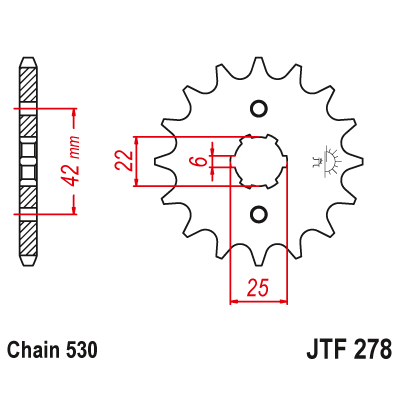 Pinion față JTF278,14 Pinion față JTF278,14