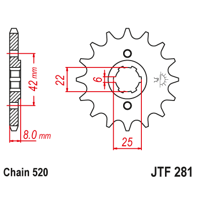 Pinion față JTF281,13 Pinion față JTF281,13