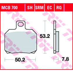 Garnituri frână TRW MCB700RQ Garnituri frână TRW MCB700RQ