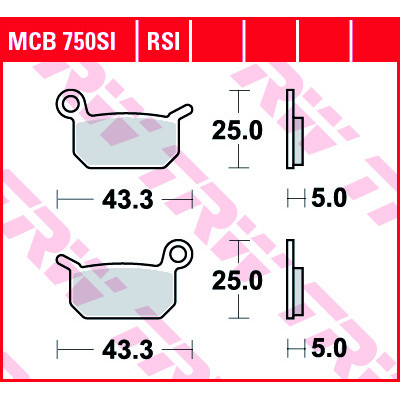 Placute de frana TRW MCB750SI Placute de frana TRW MCB750SI