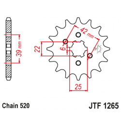 Pinion față JTF1265,14