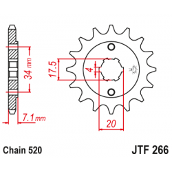 Pinion față JTF266,14 Pinion față JTF266,14