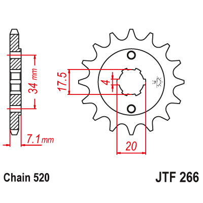 Pinion față JTF266,13 Pinion față JTF266,13