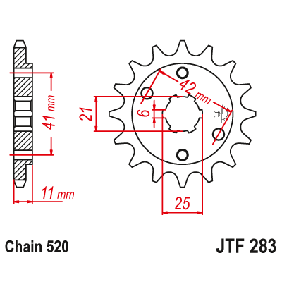 Pinion față JTF283,15 Pinion față JTF283,15