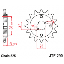 Pinion față JTF290,14 Pinion față JTF290,14