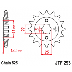 Pinion față JTF293,16 Pinion față JTF293,16