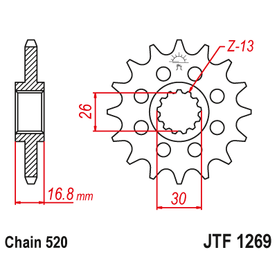 Pinion față JTF1269,14 Pinion față JTF1269,14