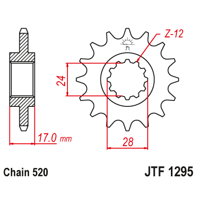 Pinion față JTF1295,13 Pinion față JTF1295,13