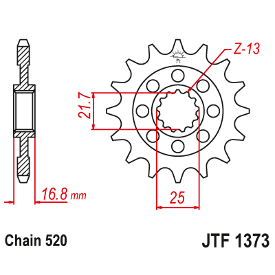 Pinion față JTF1373,15 Pinion față JTF1373,15