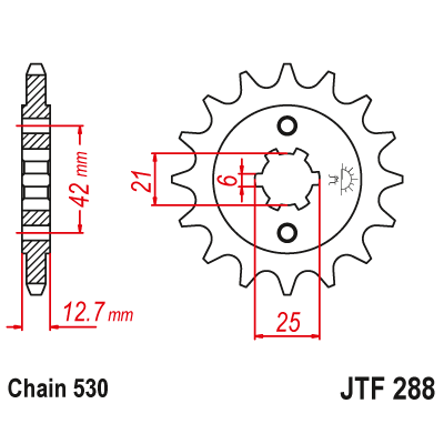 Pinion față JTF288,15 Pinion față JTF288,15