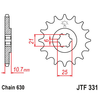 Pinion față JTF331,15 Pinion față JTF331,15