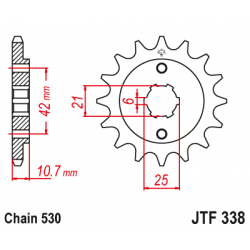 Pinion față JTF338,17 Pinion față JTF338,17