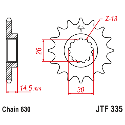 Pinion față JTF335,15 Pinion față JTF335,15
