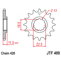 Pinion față JTF409,14 Pinion față JTF409,14