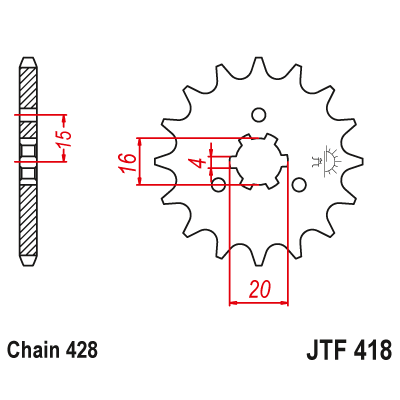 Pinion față JTF418,15 Pinion față JTF418,15