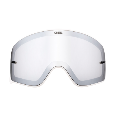 Placă pentru ochelari magnetică O'NEAL B-50 WHITE FRAME SILVER MIRROR