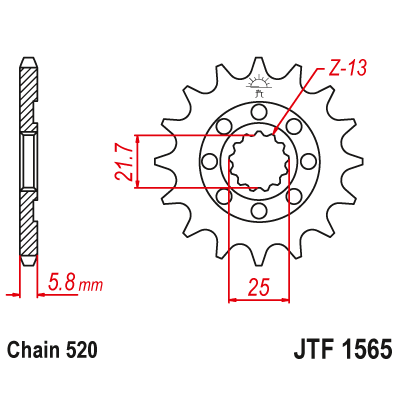 Pinion față JTF1565,12 Pinion față JTF1565,12